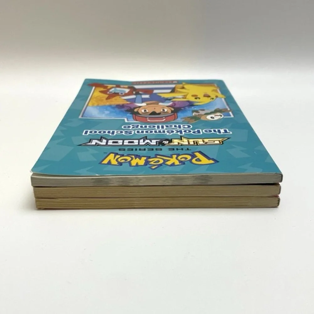Lot of 3 Scholastic Paperback‎ Pokémon Books 2017 Ash Catchem Pikachu